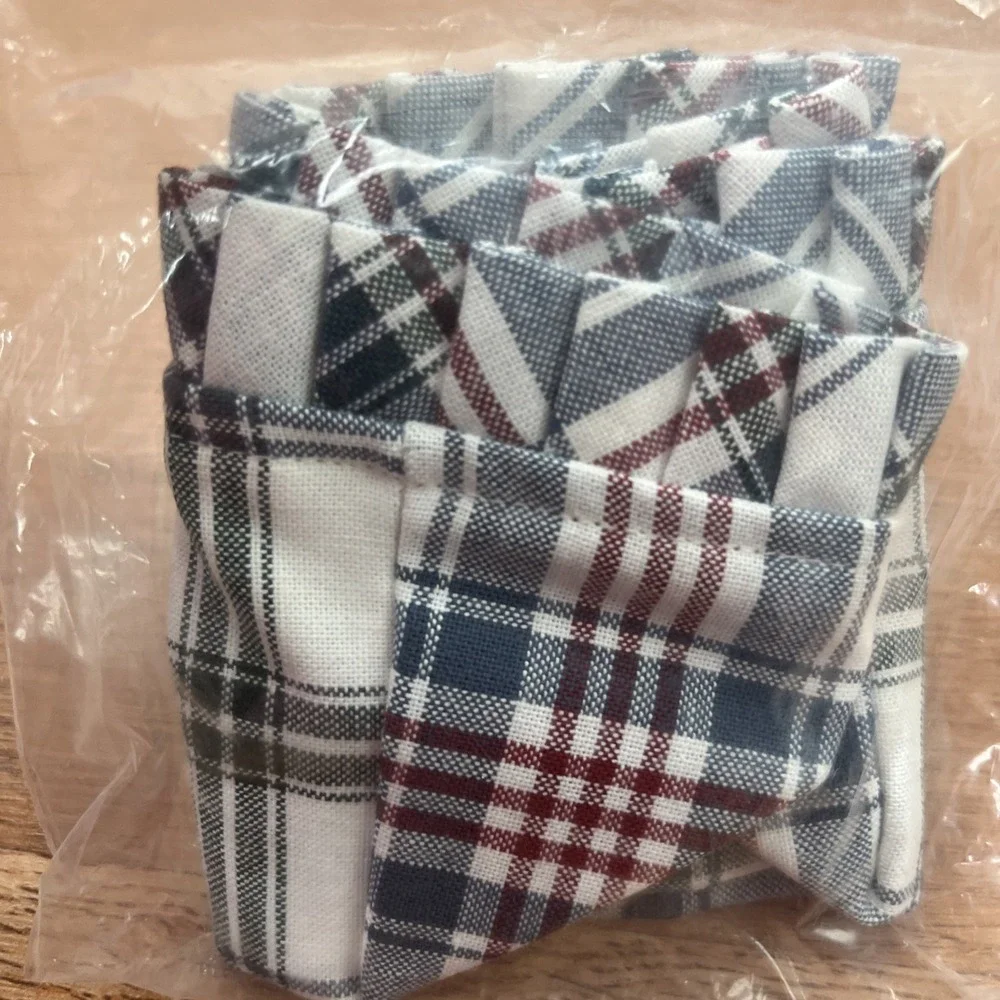 Longaberger‎ Fabric Liner for Tea Basket in Market Day Plaid 270062 NEW